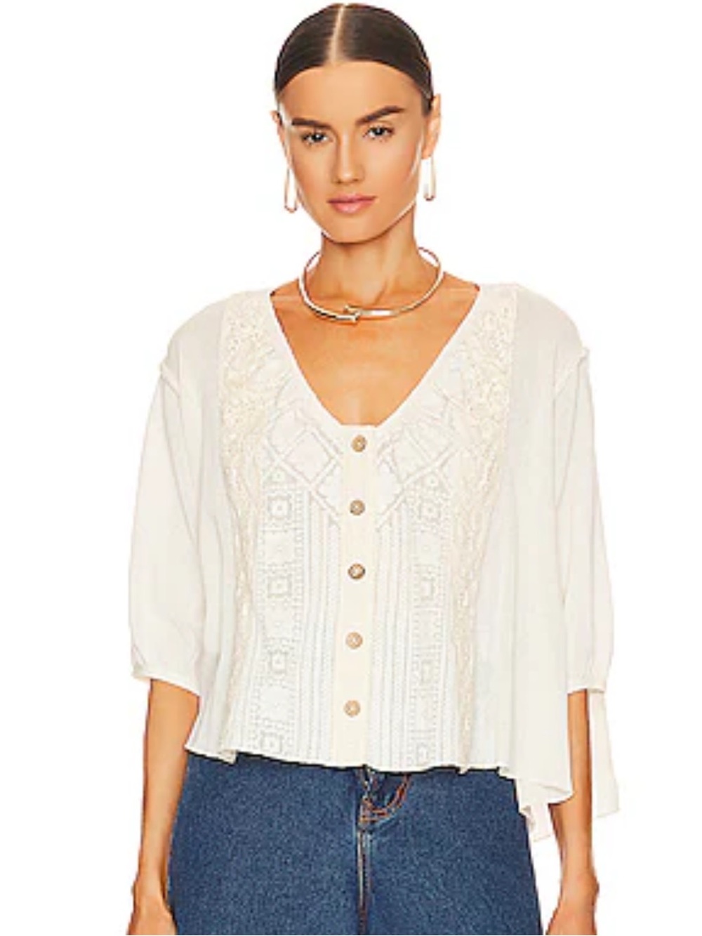 EUC! Free People Mae Top. whimsical / Boho Blouse